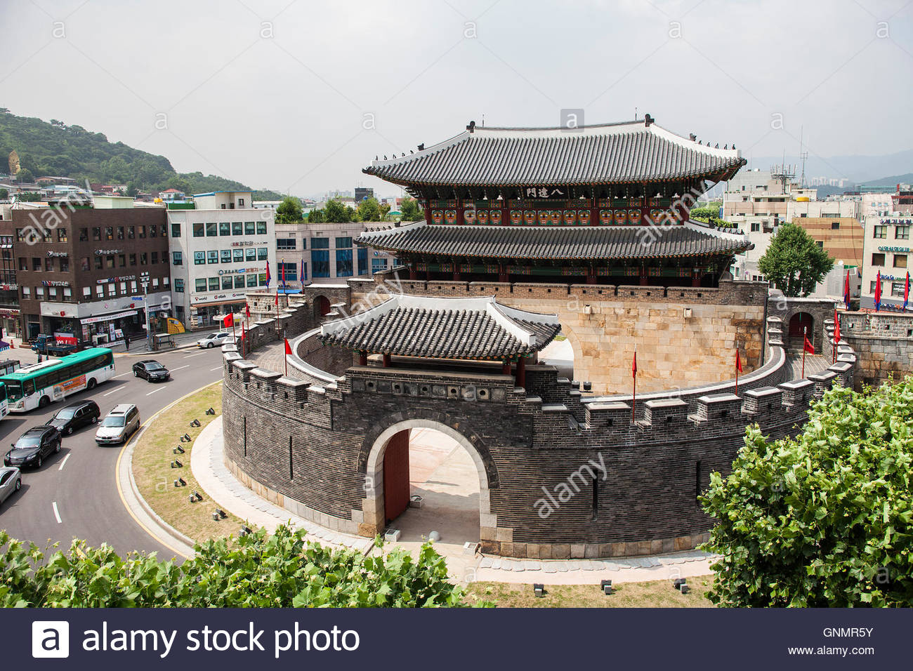  SUWON KOREA  Paldalmun Gate UNESCO Heritage Stock Photo 