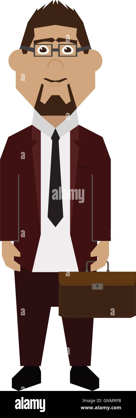 Isolated abstract businessman on a white background Stock Vector Image ...