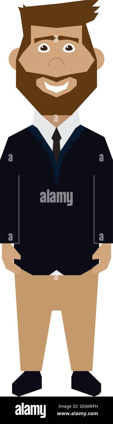 Isolated abstract businessman on a white background Stock Vector Image ...