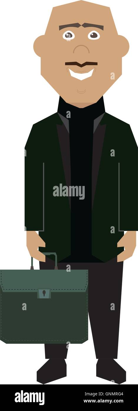 Isolated abstract businessman on a white background Stock Vector Image ...