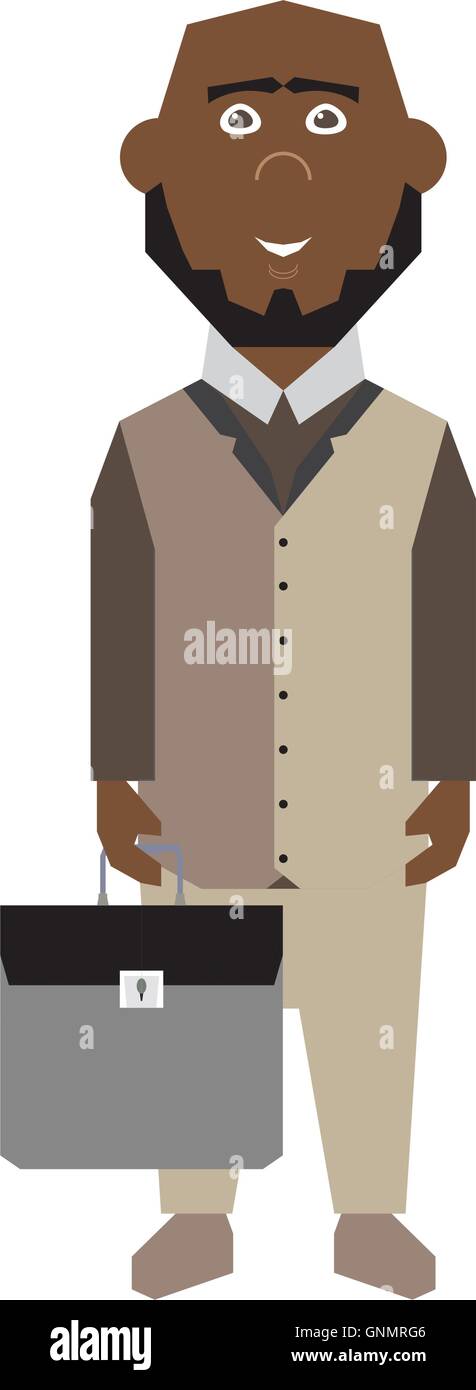 Isolated abstract businessman on a white background Stock Vector Image ...