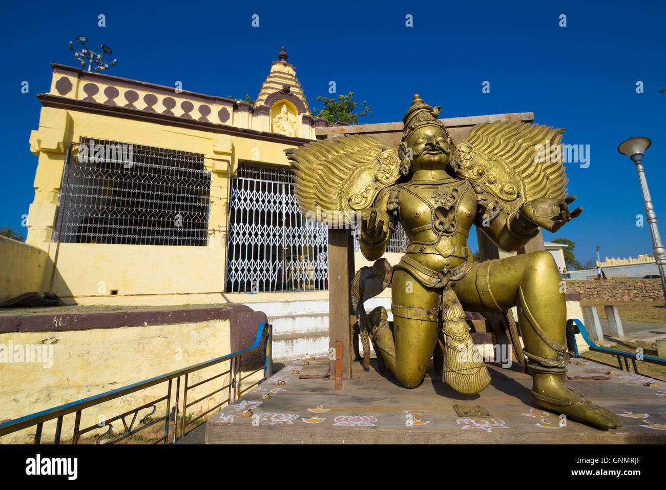 Golden statue of god in the Chamundeswari Temple, Mysore, Karnataka Stock Photo