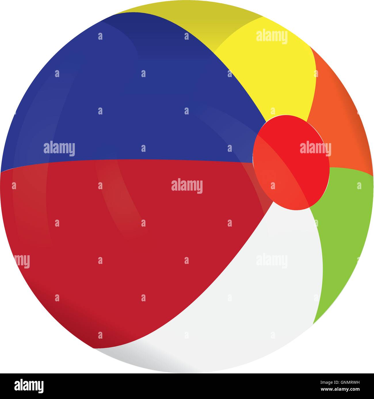 Isolated beach ball on a white background Stock Vector Image & Art - Alamy