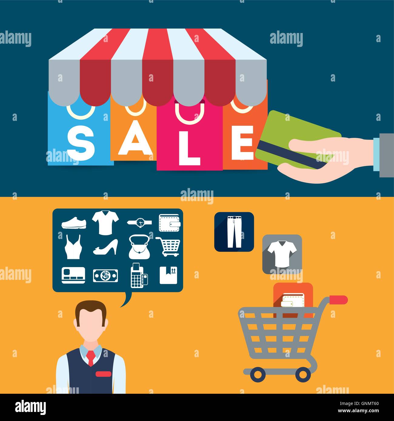 shopping market shop store icon set Stock Vector Image & Art - Alamy