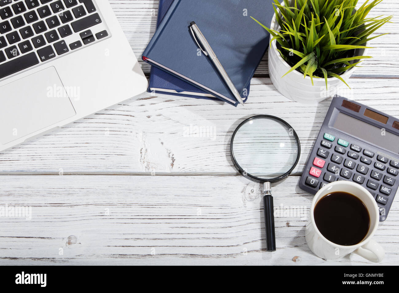 Mix Of Office Supplies And Gadgets On A Wooden Table Background View From Above Stock Photo Alamy Mix Of Office Supplies And Gadgets On A Wooden Table Background View From Above Stock Photo Alamy