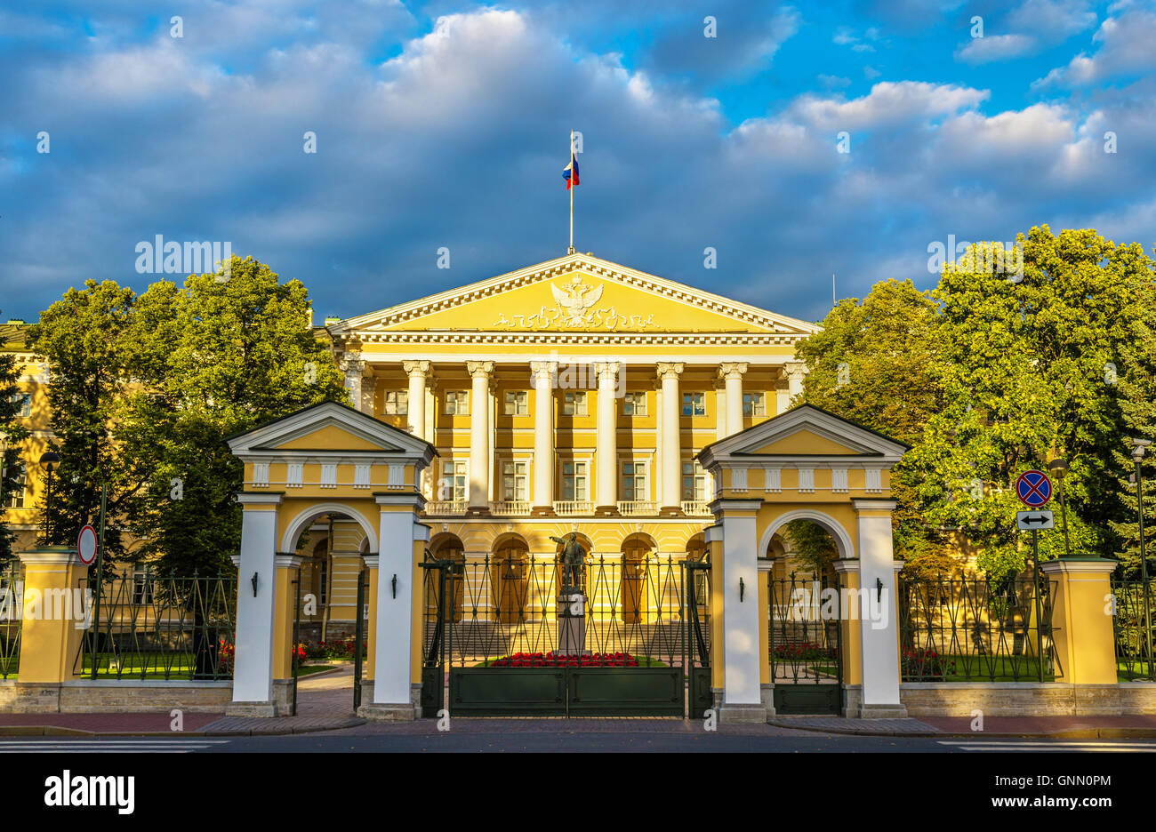 Smolny Institute, a Palladian edifice in St Petersburg, Russia Stock ...
