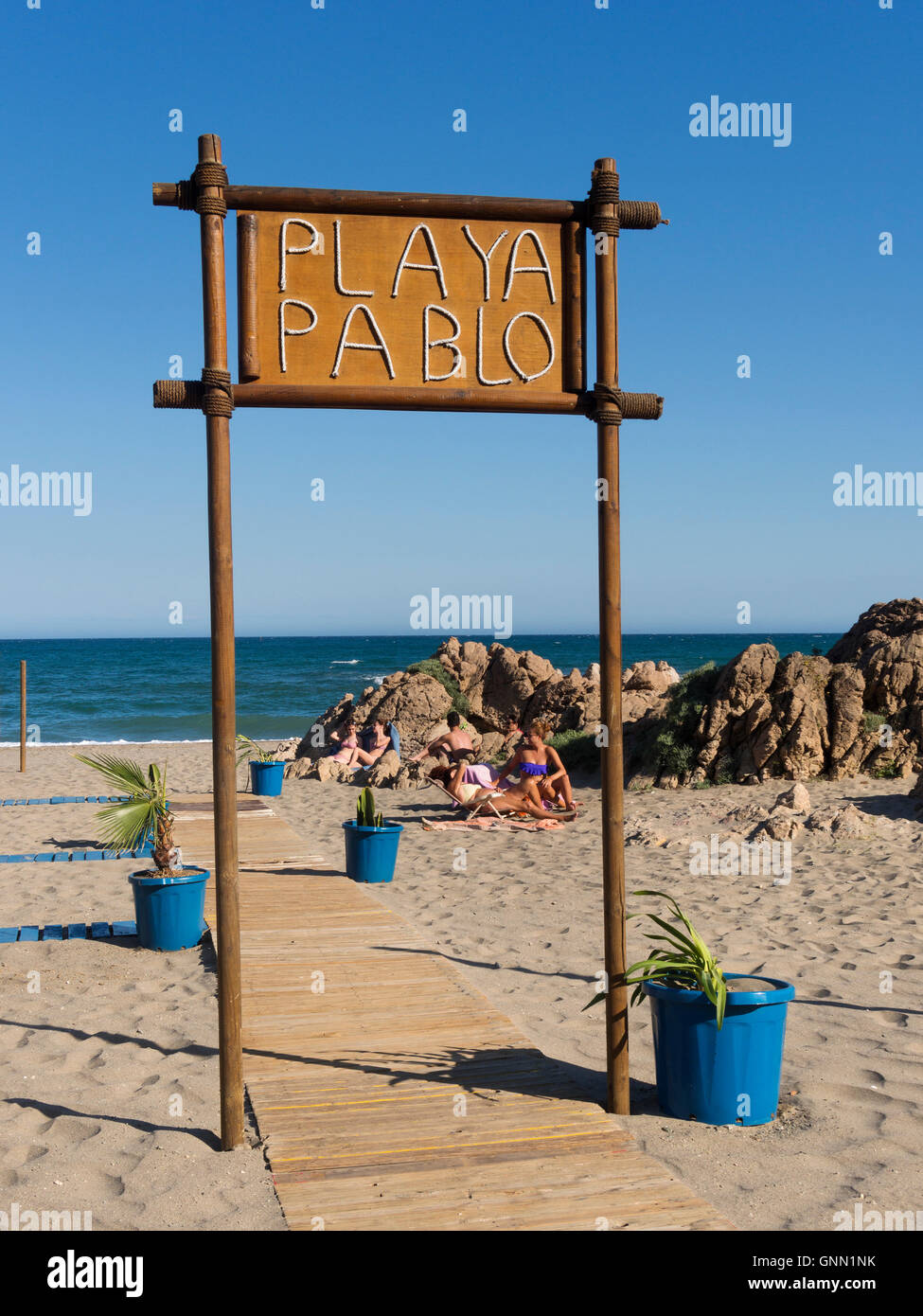 Beach, Fuengirola. Malaga province Costa del Sol. Andalusia southern, Spain Europe Stock Photo