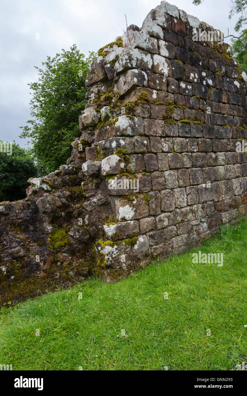 Hare Hill, Cumbria, England, UK.  A Section of Hadrian's Wall Rebuilt in the 19th. Century. Stock Photo
