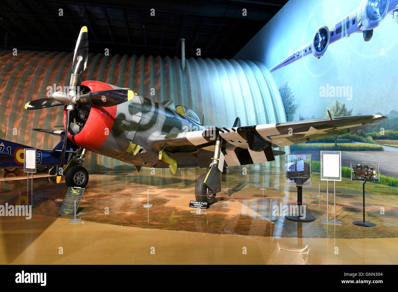 Kalamazoo, MI, USA June 23, 2016 Republic P47D on display at the