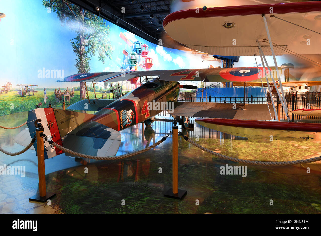 Kalamazoo, MI, USA June 23, 2016 S.P.A.D. WWI Fighter on display at