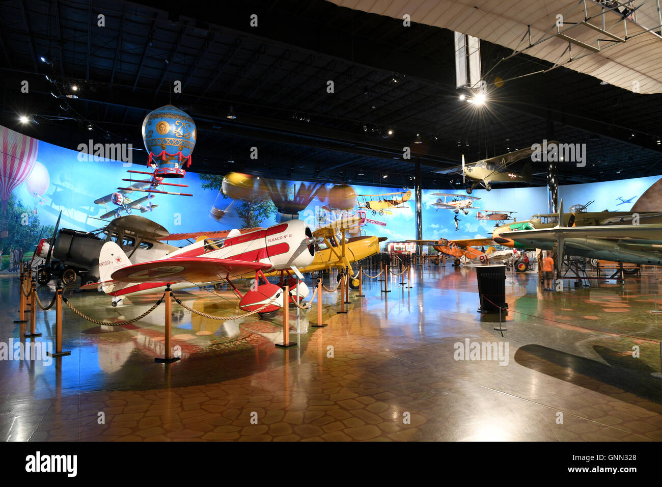 Kalamazoo, MI, USA – June 23, 2016: Aircraft on display at the Air Zoo Museum in Kalamazoo, Michigan Stock Photo