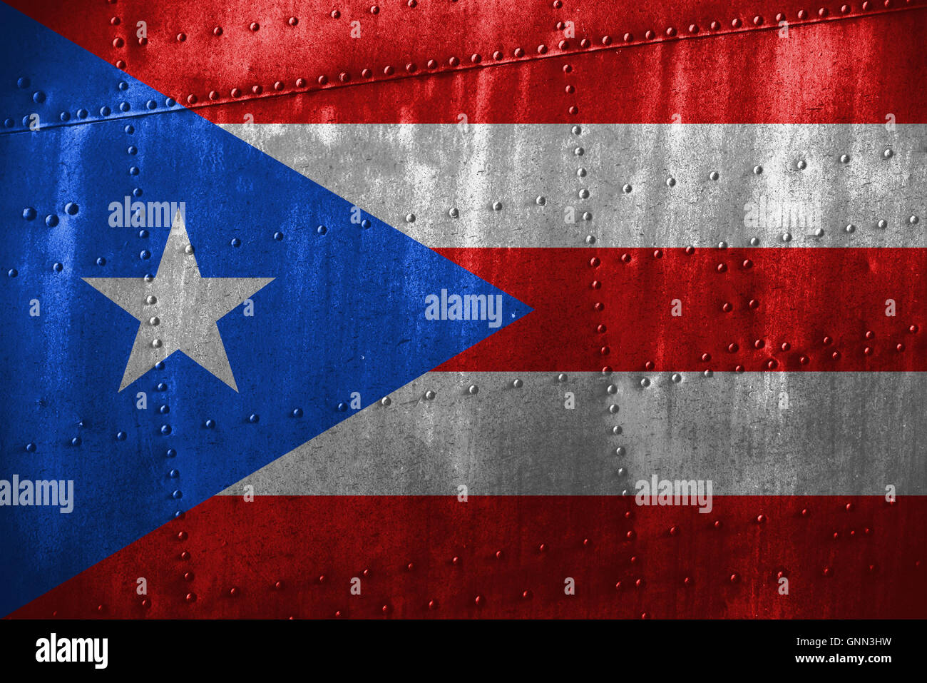 metal texutre or background with Puerto Rico flag Stock Photo - Alamy