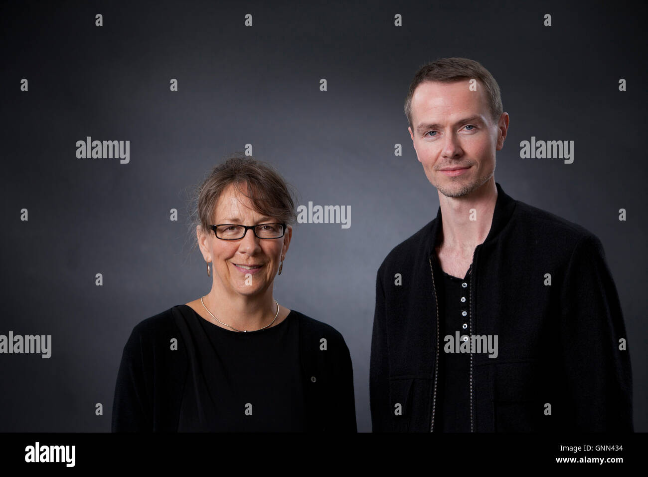 Dorothy Alexander and Gavin McCrea, at the Edinburgh International Book Festival. Edinburgh, Scotland. 13th August 2016 Stock Photo
