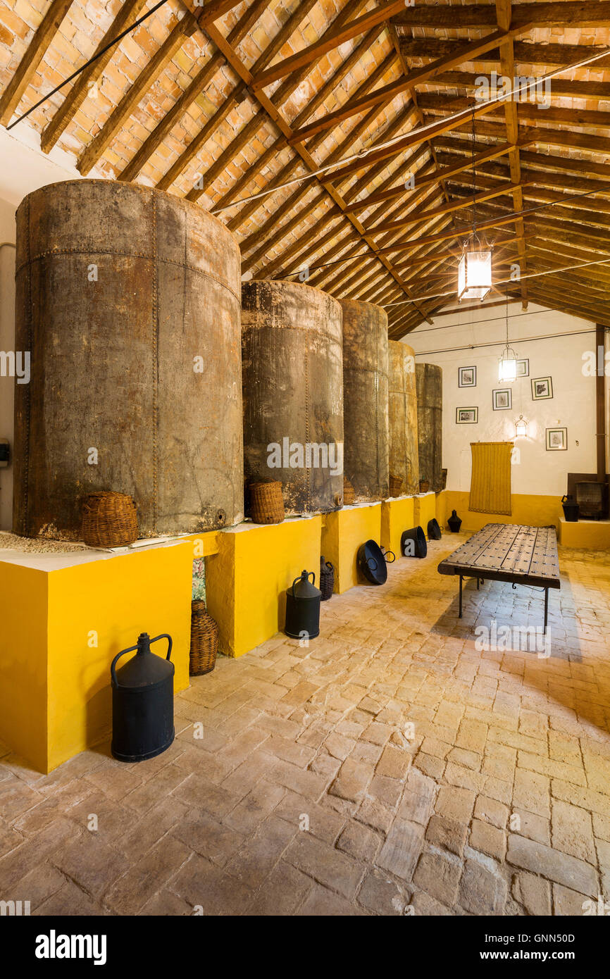 Old oil mill storage room cortijo traditional andalusian farmhouse