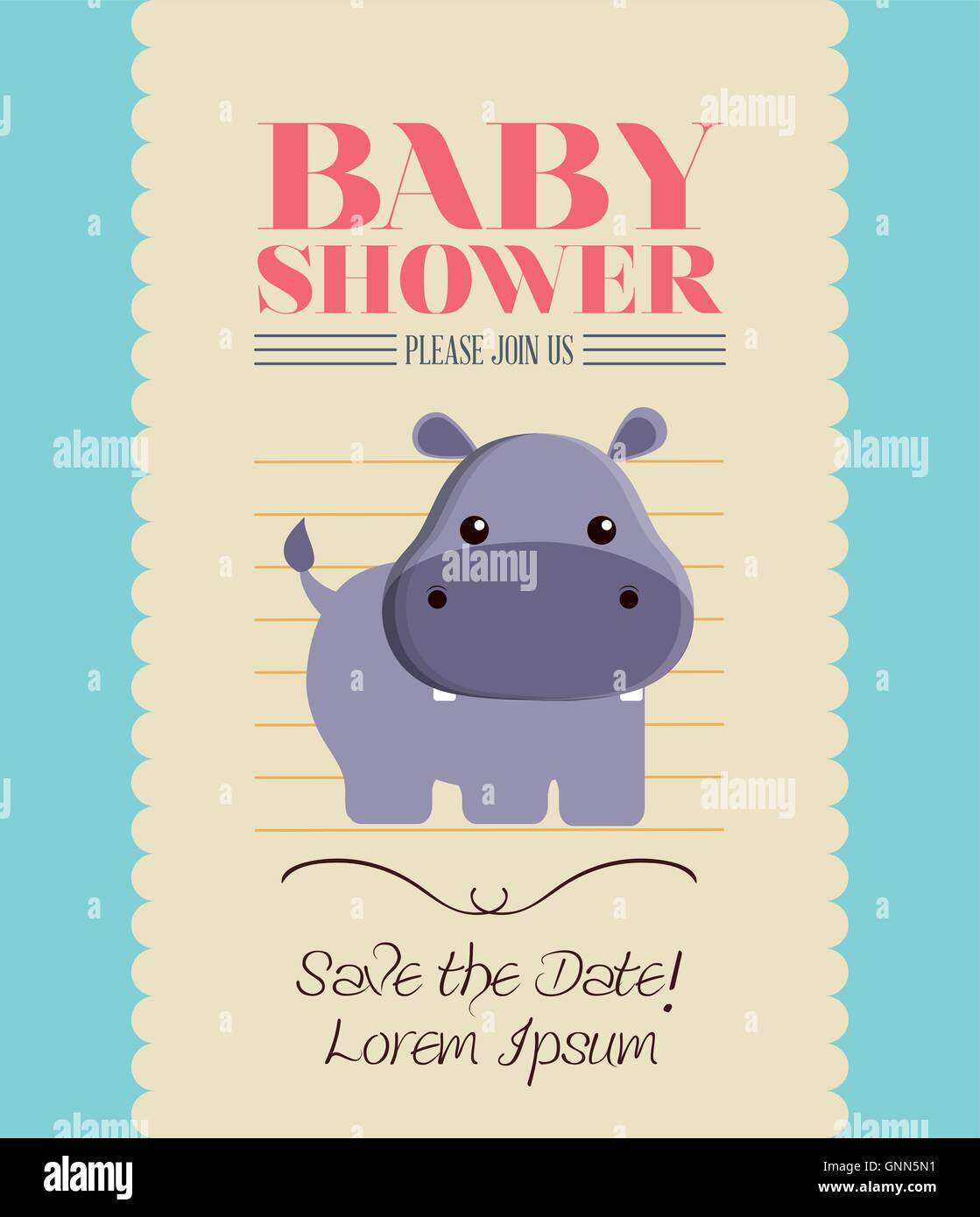 baby shower card design Stock Vector Image & Art - Alamy