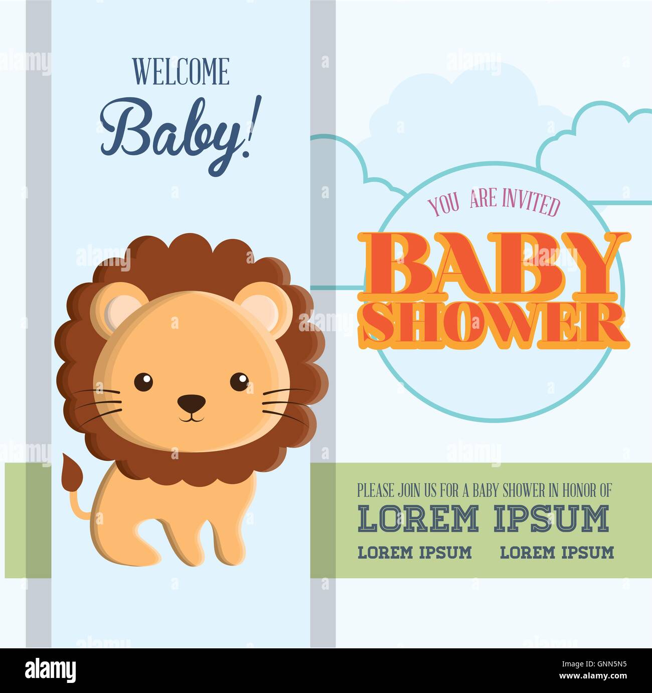 baby shower card design Stock Vector Image & Art - Alamy