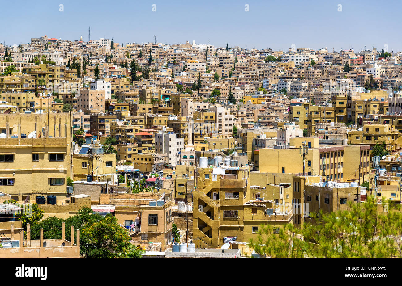 Cityscape of Amman, Jordan Stock Photo