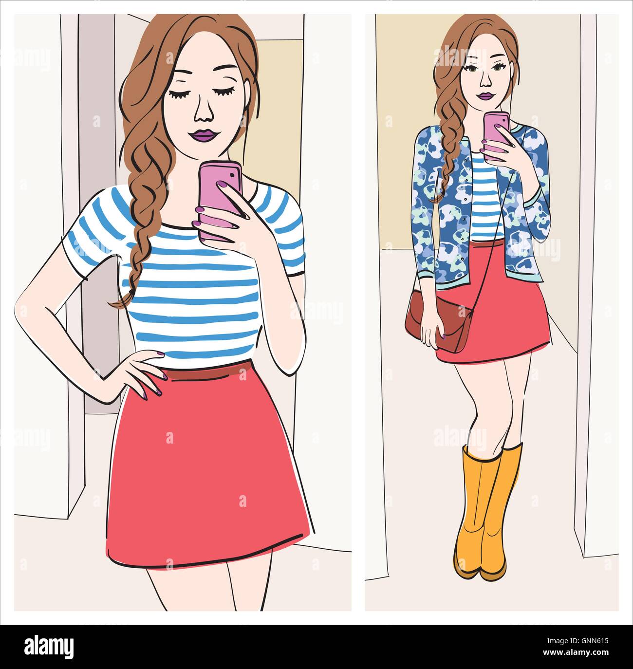 Selfie mirror Cut Out Stock Images & Pictures - Alamy