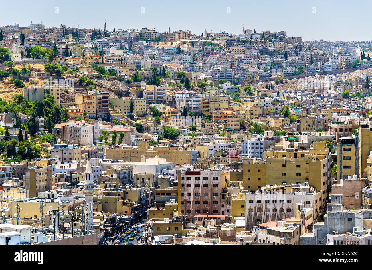 Cityscape of Amman, Jordan Stock Photo