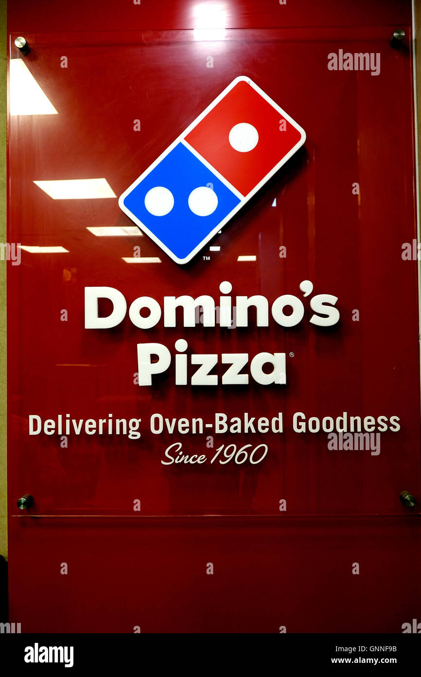 At The Dominos Pizza Outlet In My Township In India Stock Photo Alamy