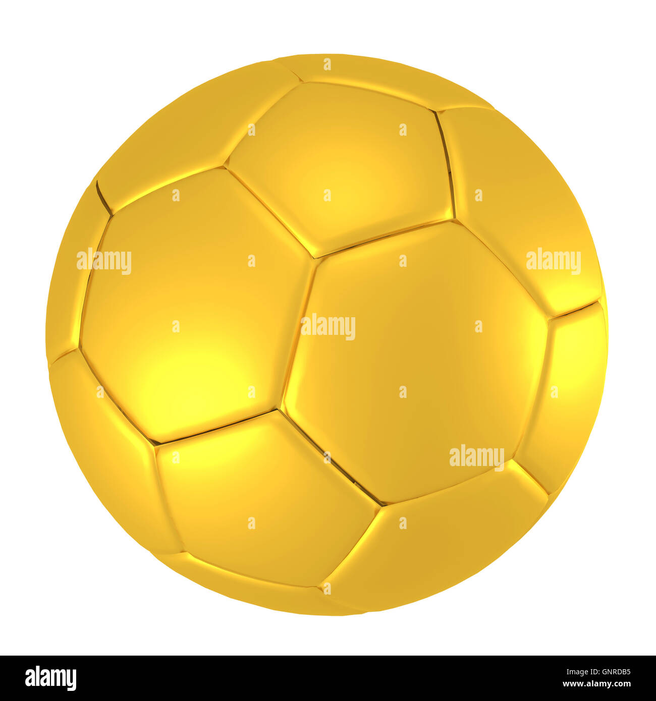 golden soccer ball isolated on white Stock Photo - Alamy