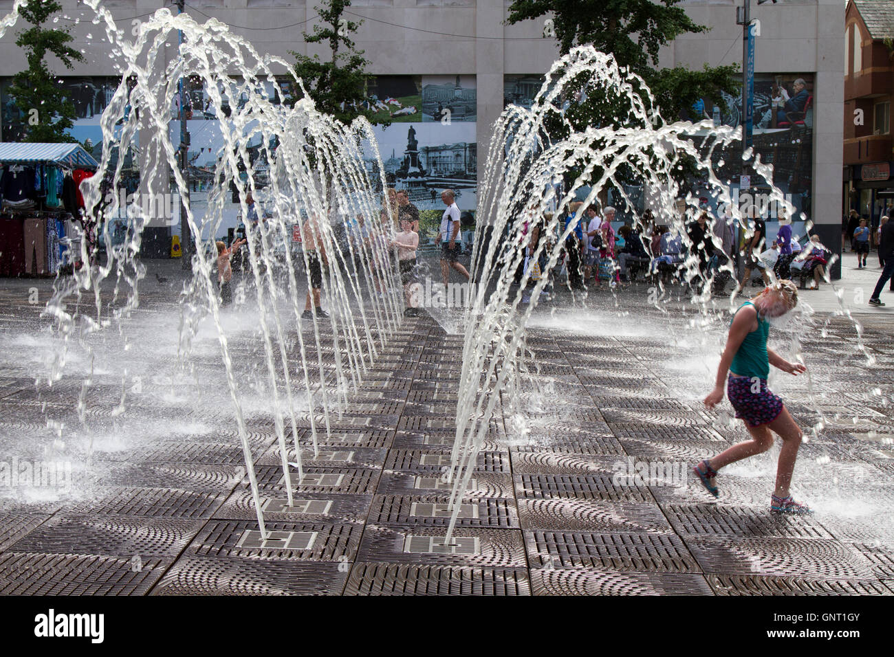 Hot summer day when children played for hours in the pulsating water