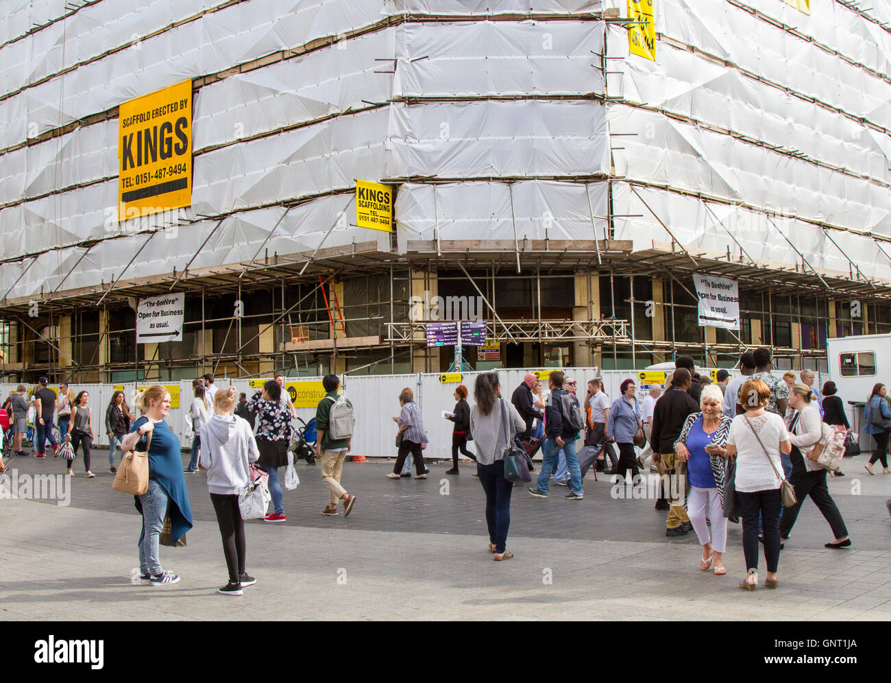 King's scaffolding, construction and refurbishment in Liverpool One