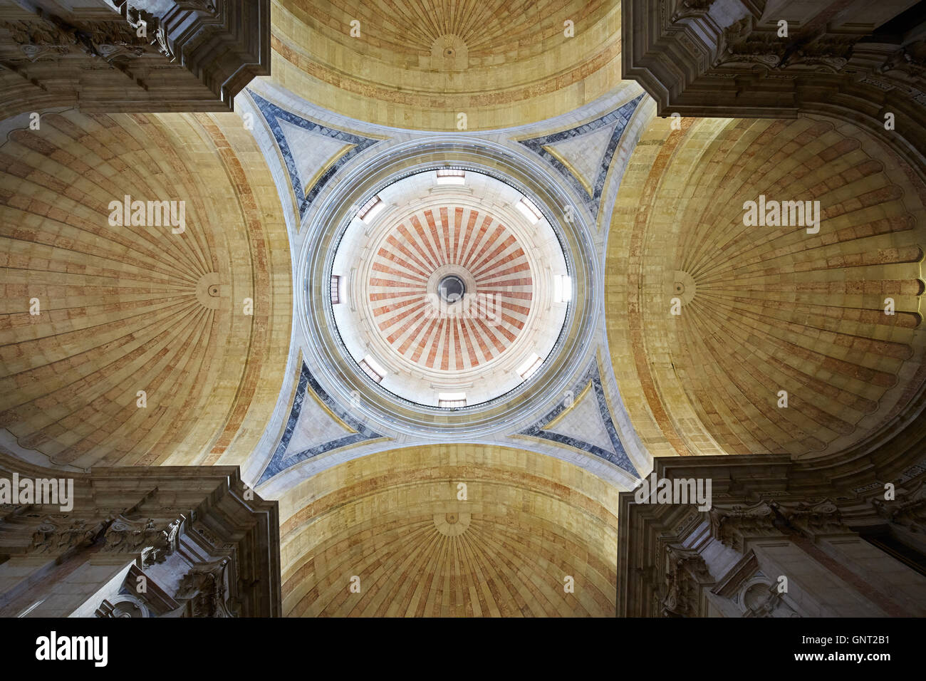Lisbon, Portugal, the dome of the National Pantheon from the inside Stock Photo