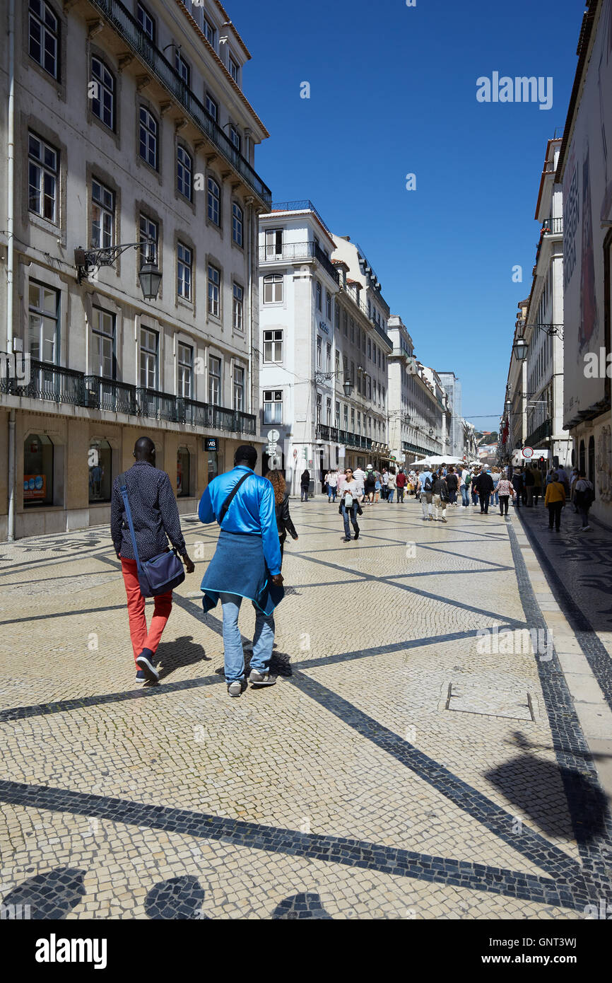 Lisbon, Portugal, the Rua da Augusta in Baixa Stock Photo