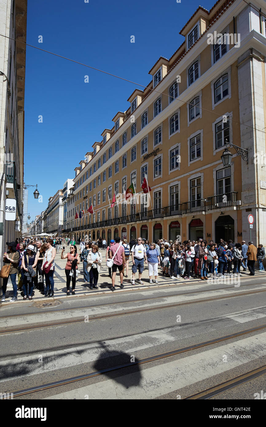 Lisbon, Portugal, Rua Aurea in Baixa Stock Photo