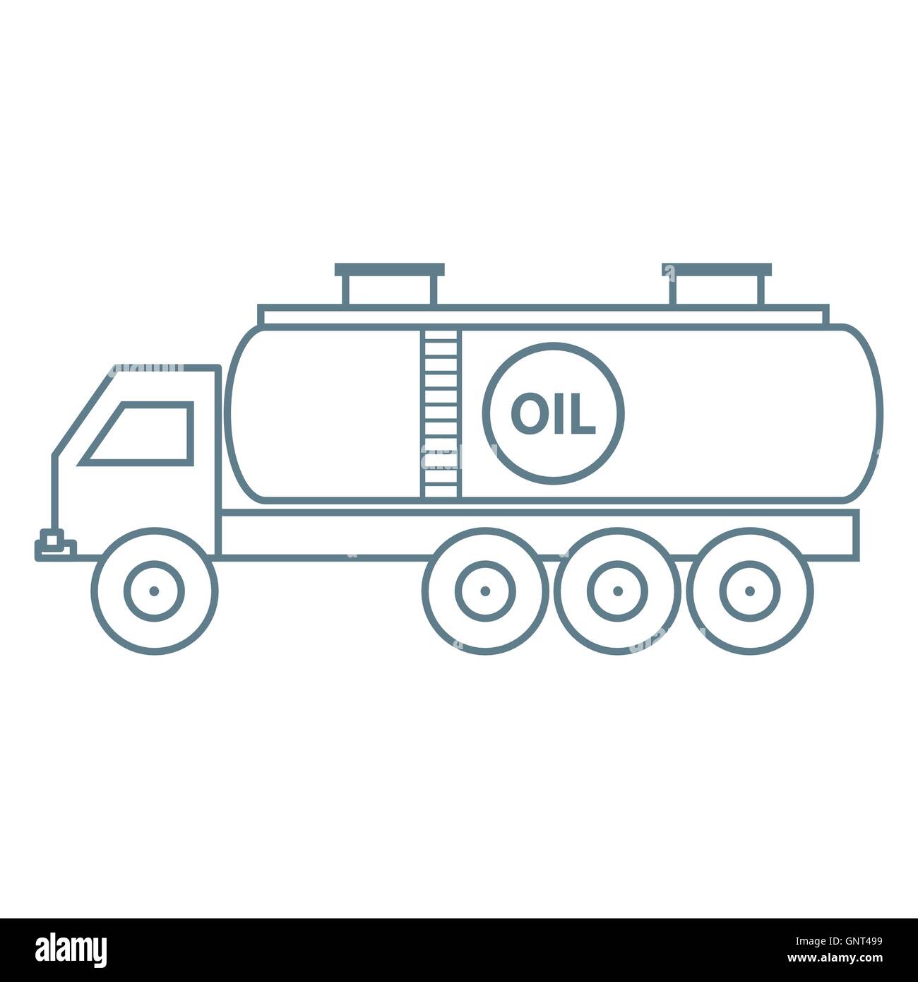 Premium Vector | Large truck tanker with trailer isolated on grey  background created illustration of 3d