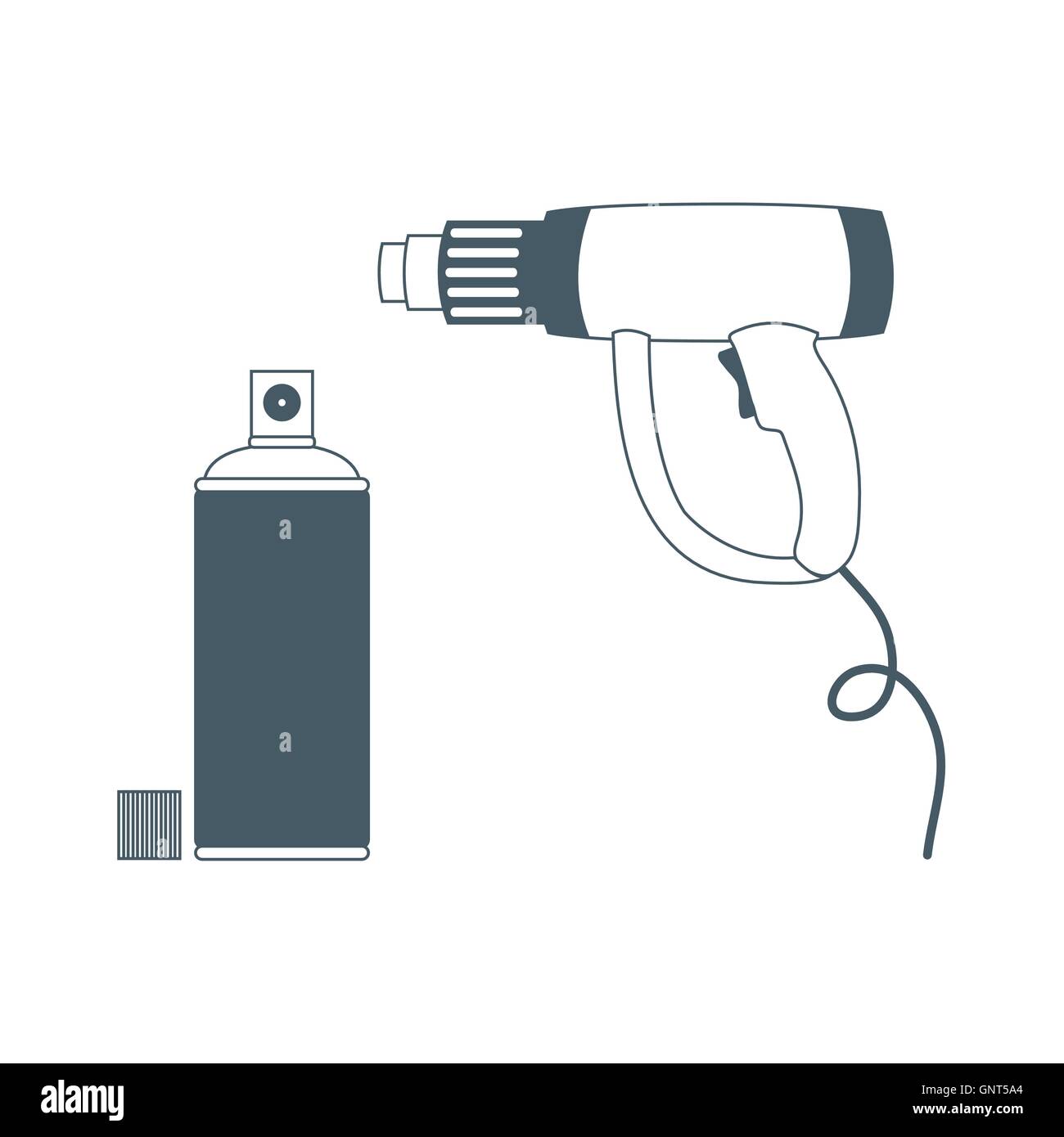 Paint spraying gun Stock Vector Images - Alamy