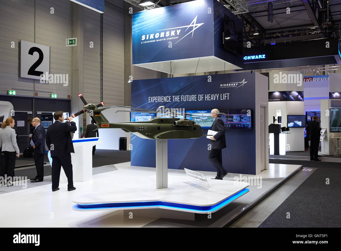 Schoenefeld, Germany, booth Sikorsky at ILA 2016 Stock Photo