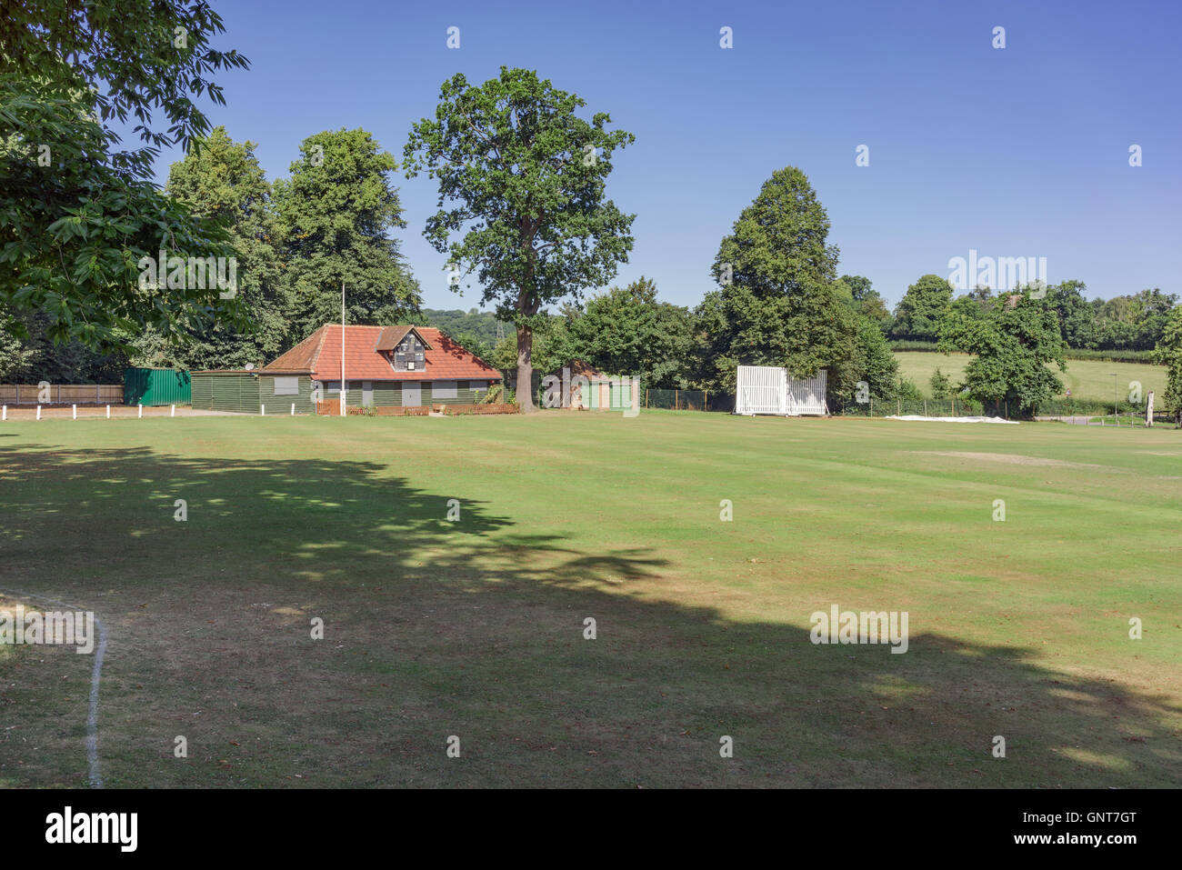Farnham Castle an cricket ground in Surrey Stock Photo Alamy