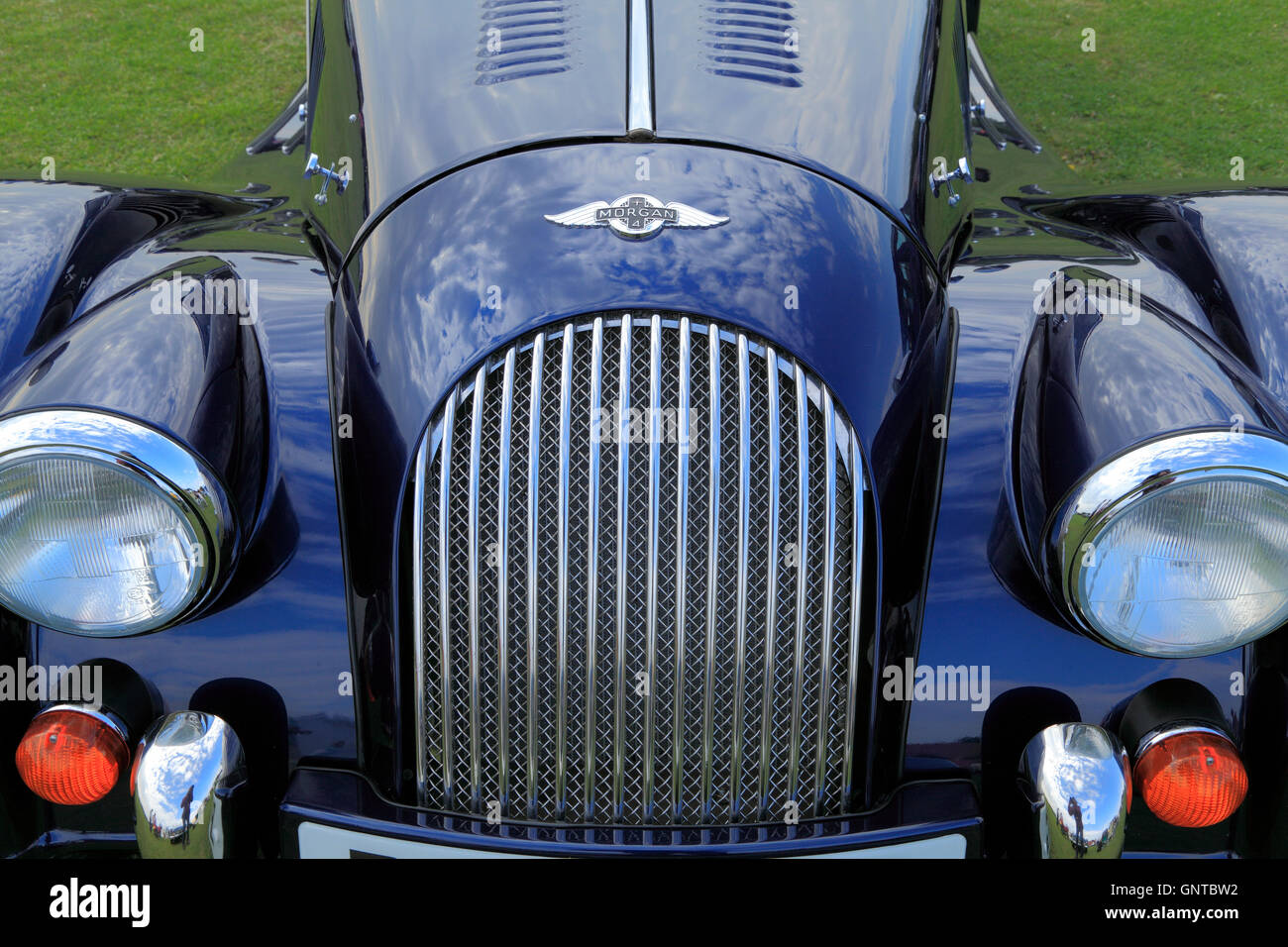 Plus 4, motor car, detail, radiator front lights cars