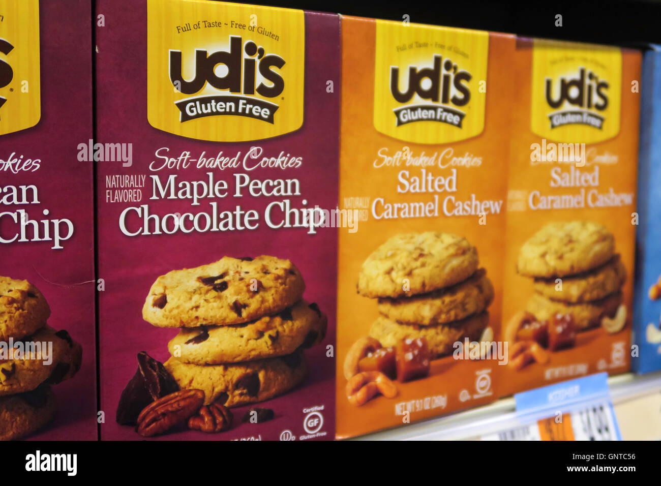 Udi's Gluten Free Cookies at Wegmans Grocery Store, Westwood, Massachusetts, USA Stock Photo