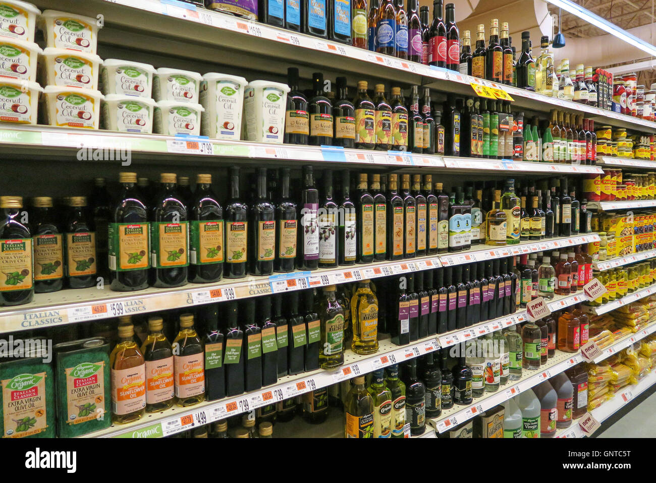 Oil and Vinegar Aisle at Wegmans Grocery Store, Westwood, Massachusetts