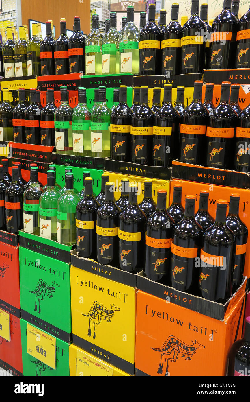 "Yellow Tail" Wine Display in Wegmans Grocery Store, Westwood