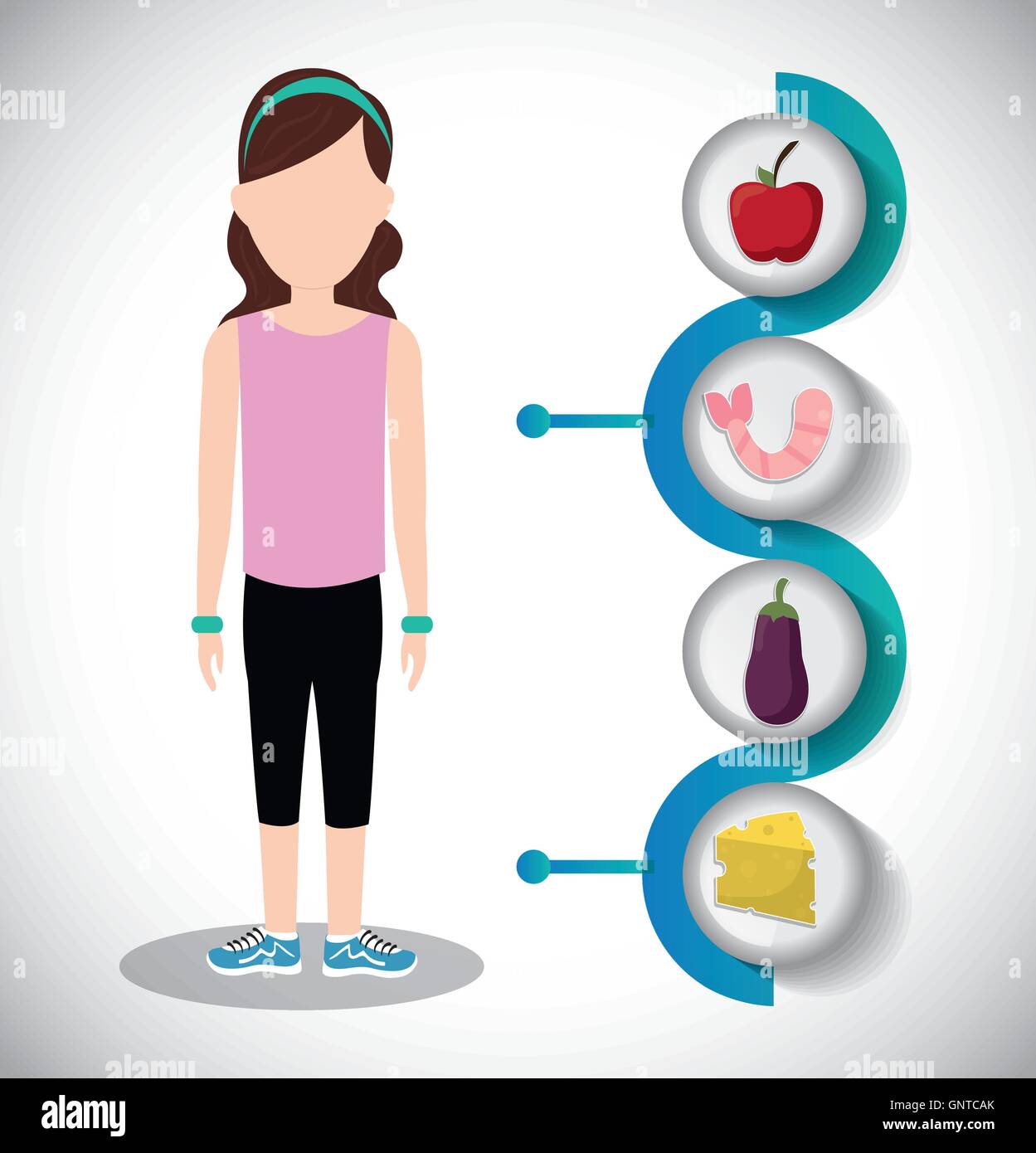 woman girl healthy lifestyle design Stock Vector Image & Art - Alamy