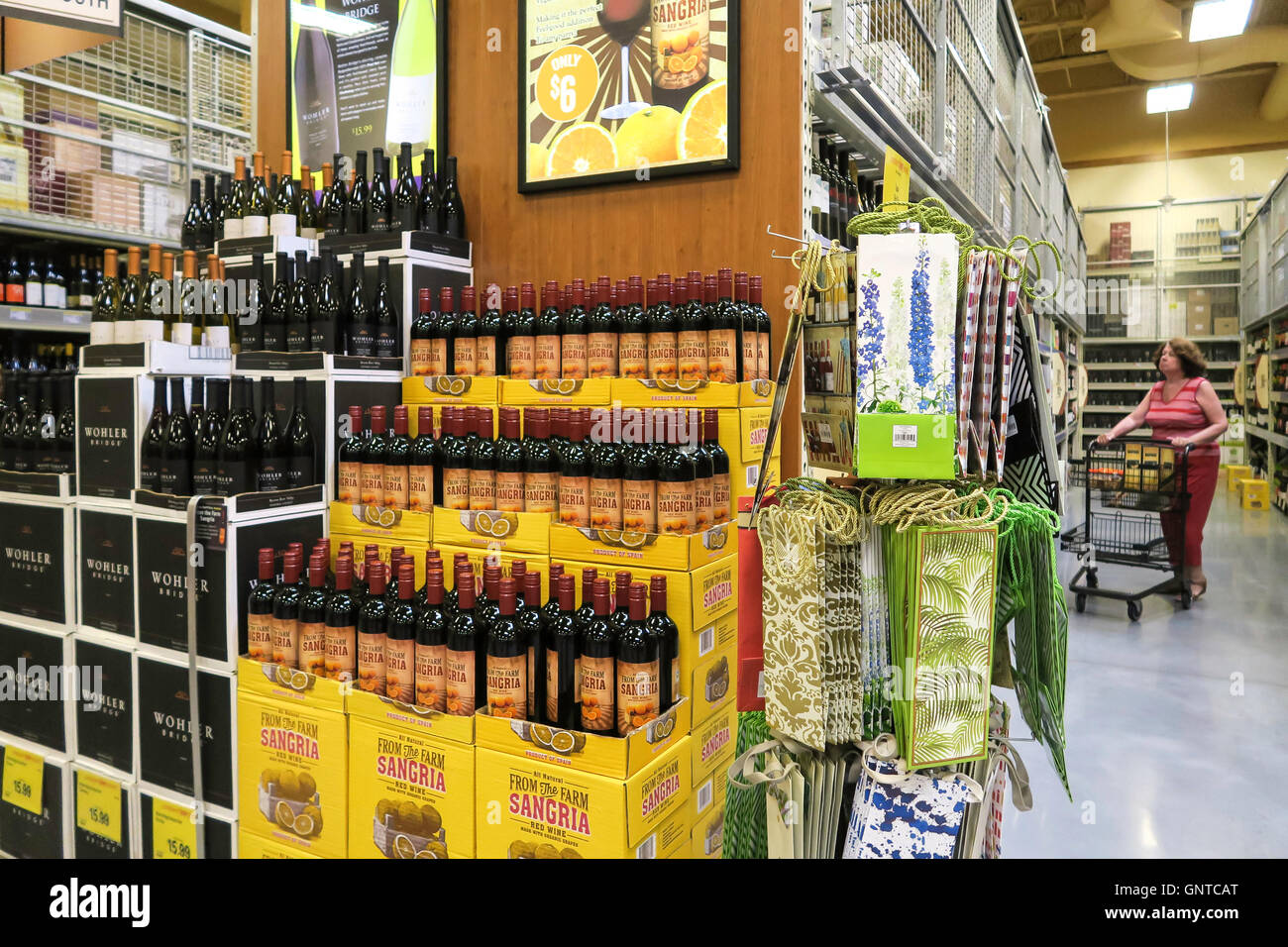 EndAisle Wine Display, Wegmans Grocery Store, Westwood, Massachusetts