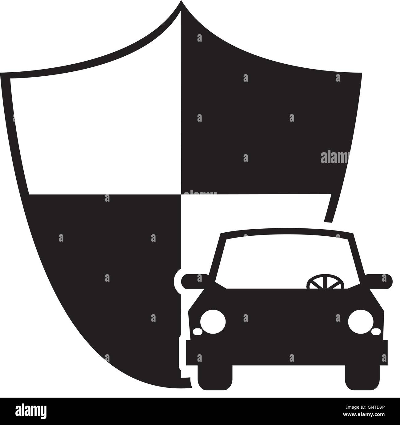 car and shield icon Stock Vector Image & Art Alamy