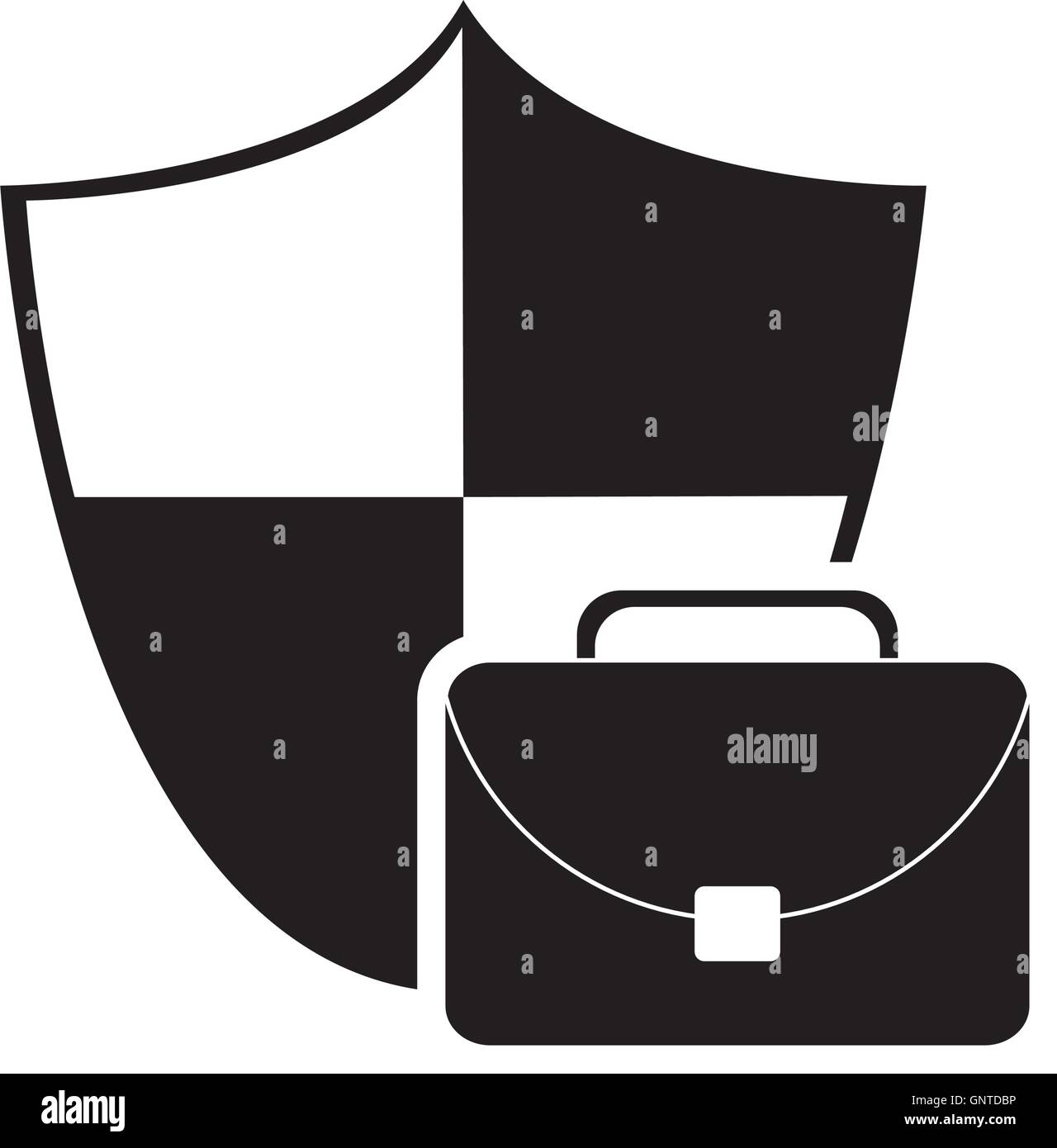 shield and briefcase icon Stock Vector Image & Art - Alamy