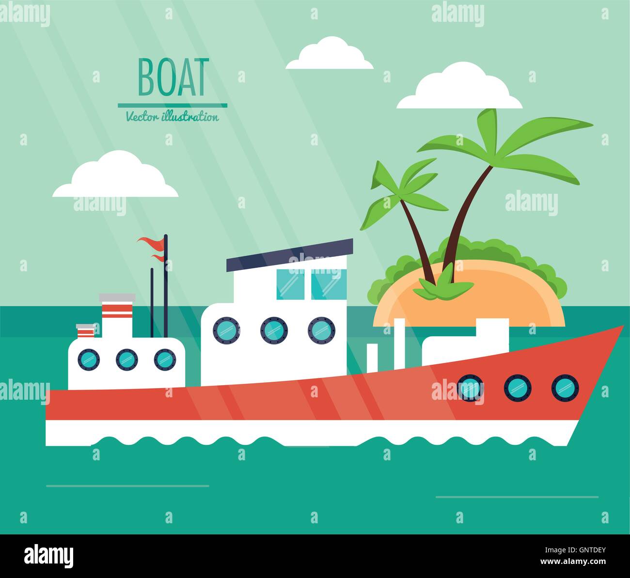 boat ship sea design Stock Vector Image & Art - Alamy
