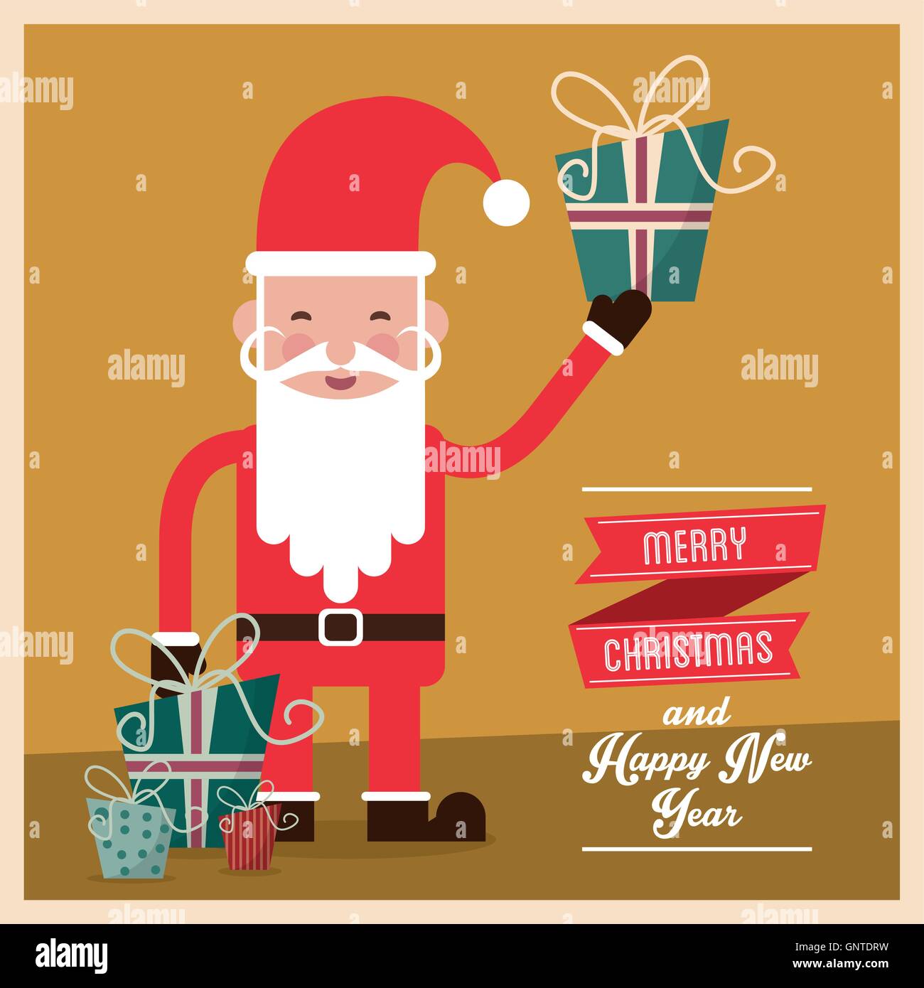 santa merry christmas design Stock Vector Image & Art - Alamy