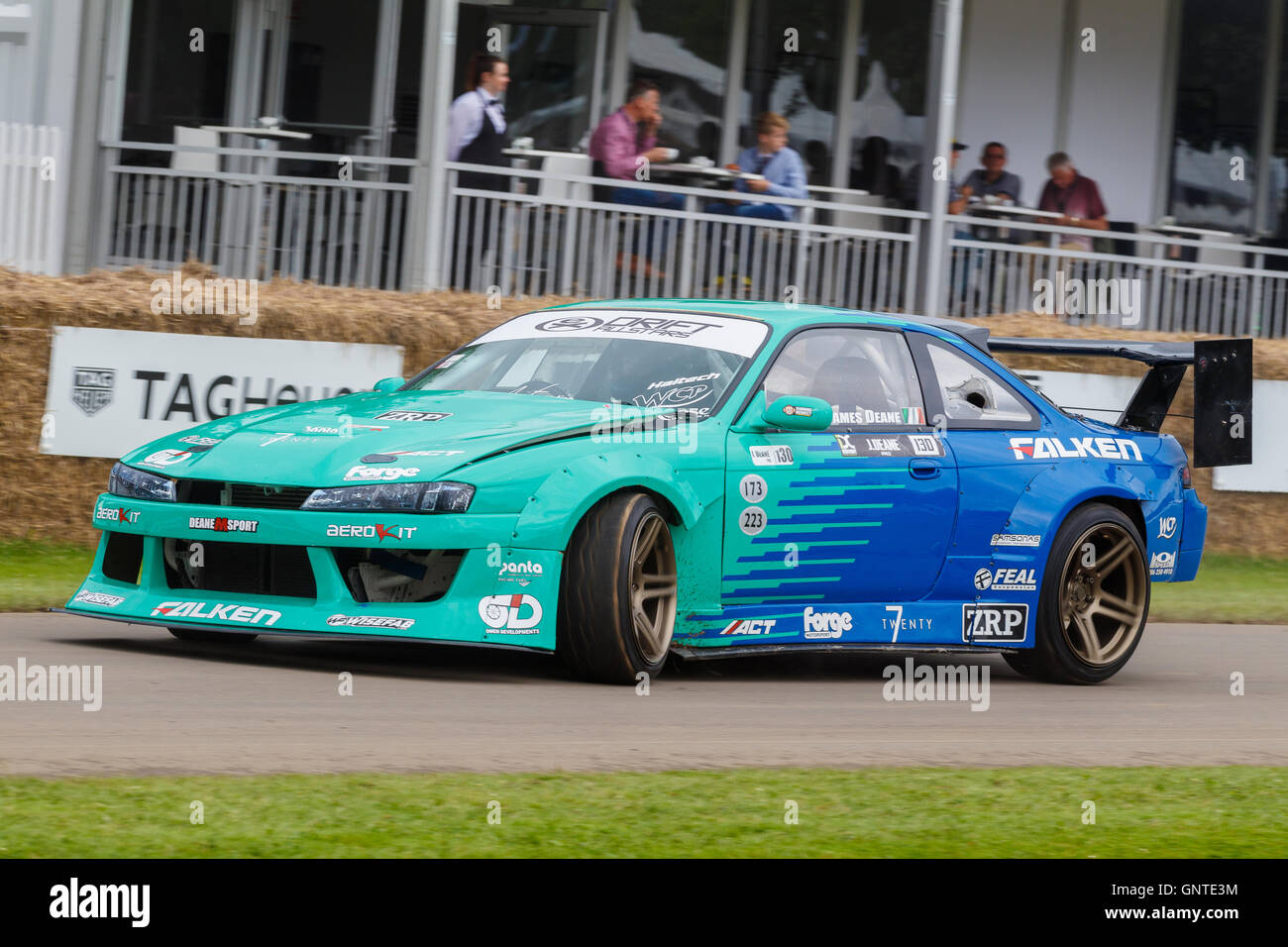 1993 Nissan 200SX S14 'Drift' car with driver James Deane at the 2016 Goodwood Festival Of Speed, Sussex, UK Stock Photo