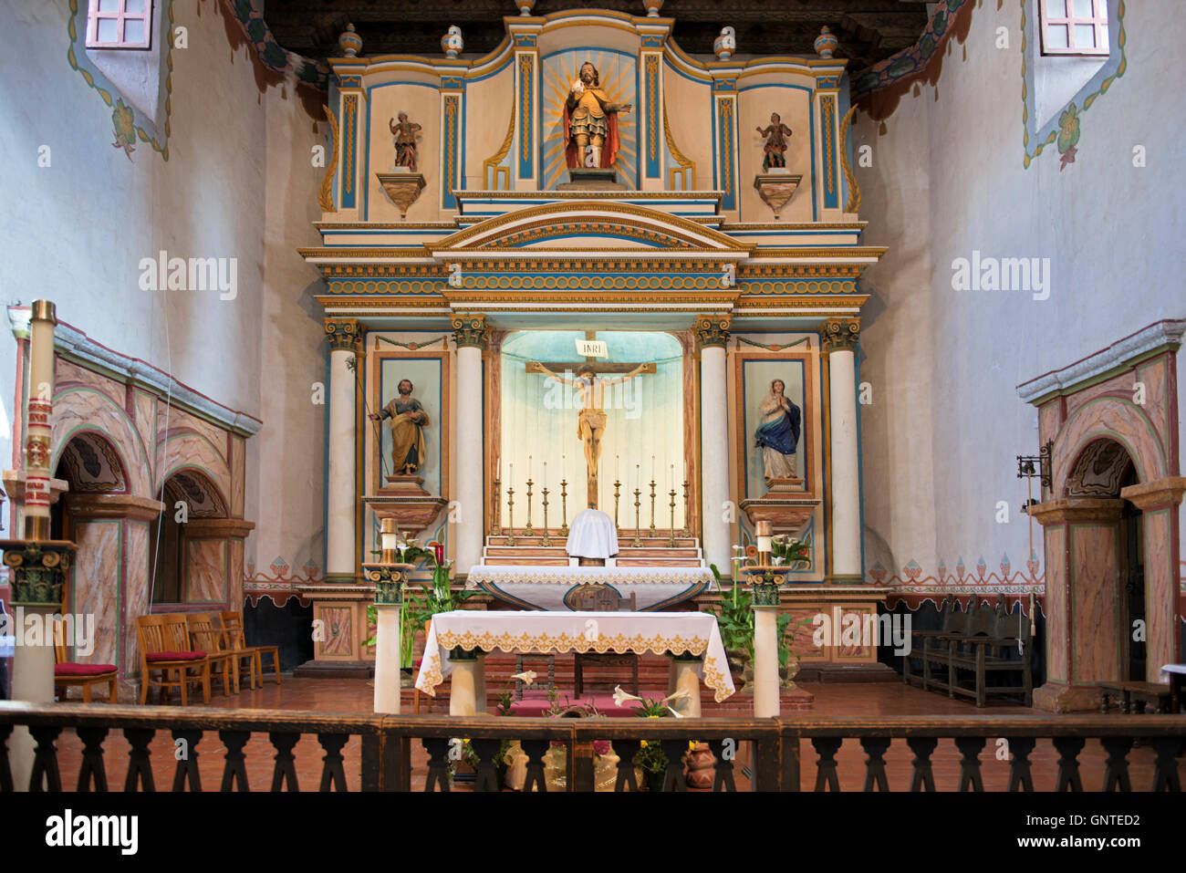 Old Mission San Luis Rey, Oceanside, California, United States Stock Photo