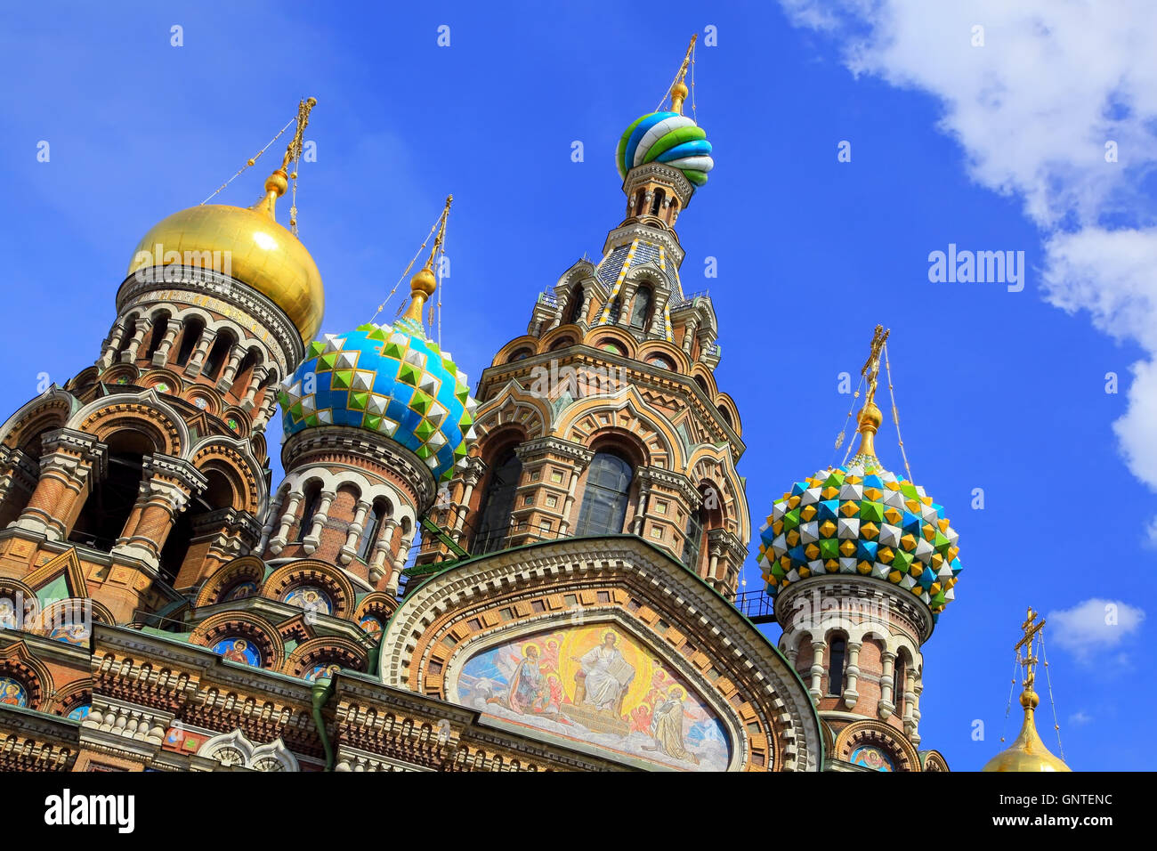 Church on the blue sky background Stock Photo Alamy
