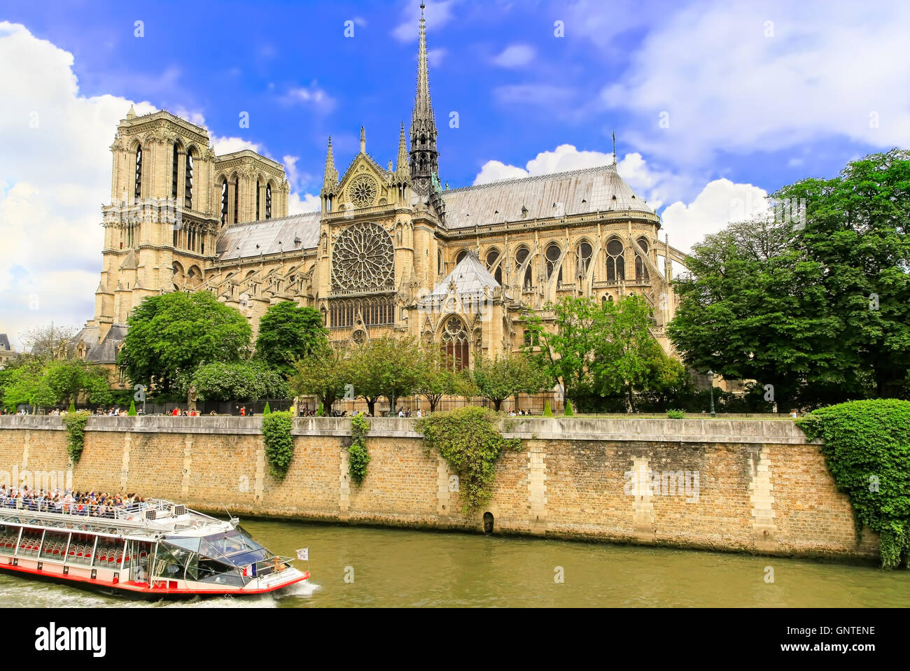 The Cathedral of Notre Dame de Paris Stock Photo