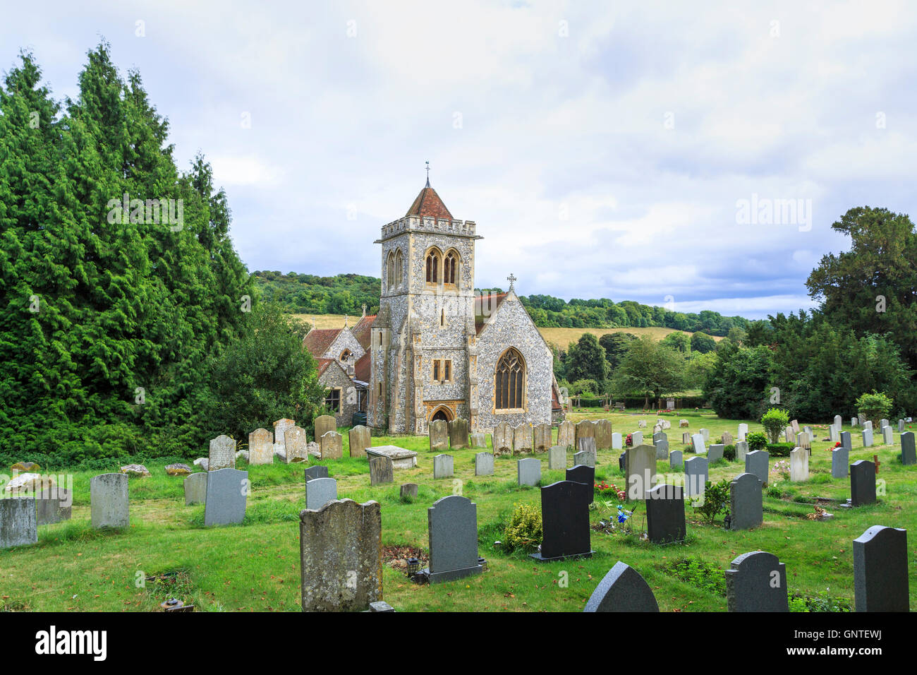 St Michael & All Angels church, Hughenden, High Wycombe, burial place of Victorian prime minister Benjamin Disraeli Stock Photo