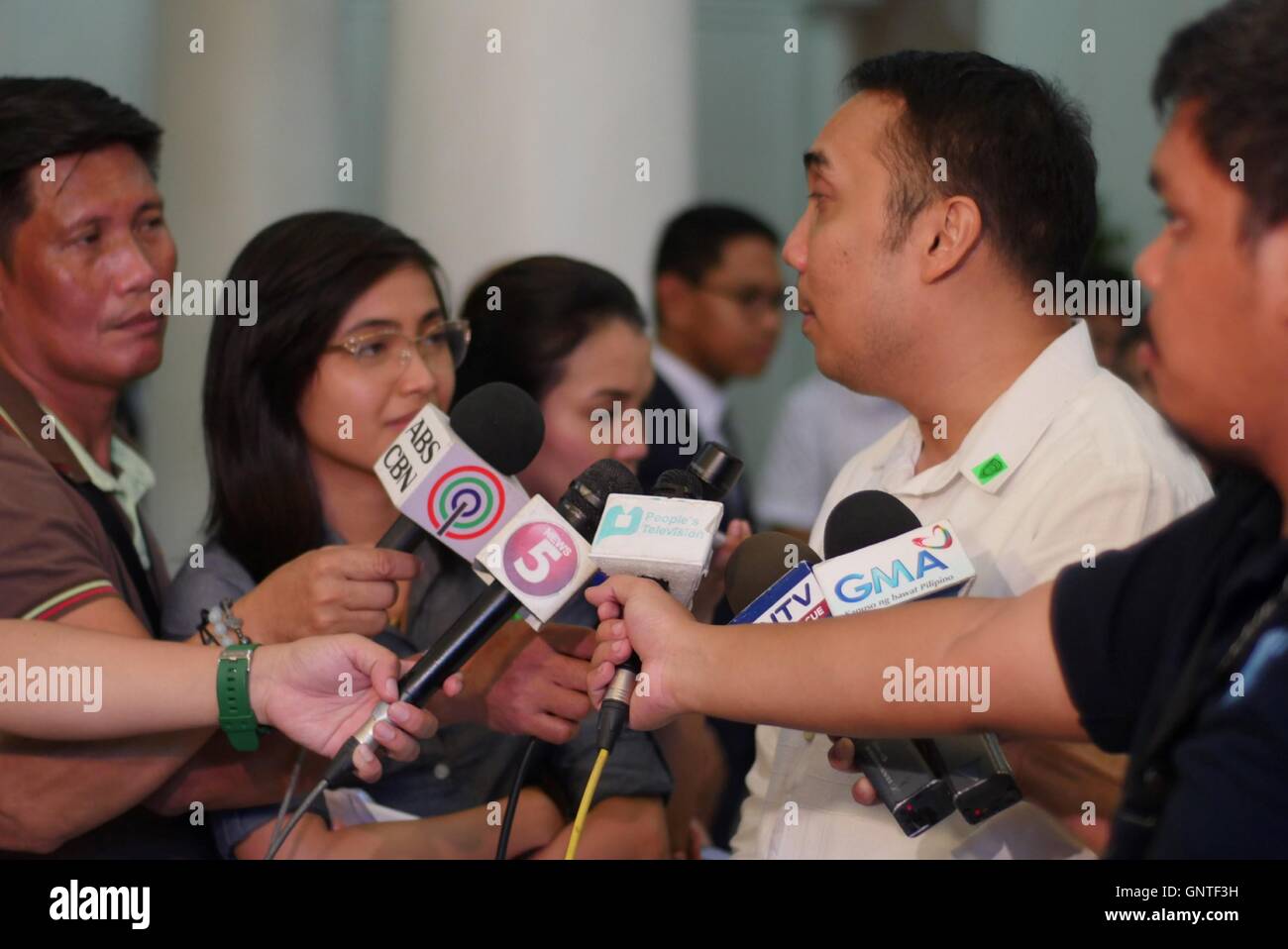 Manila, Philippines. 31st Aug, 2016. An interview with one of the legal counsel. © George Buid/Pacific Press/Alamy Live News Stock Photo